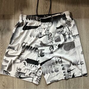 Nike Black and White Athletic Shorts